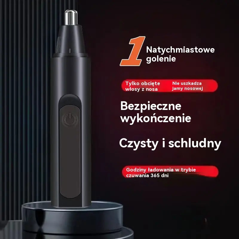 Profesjonalny trymer do nosa i uszu z wyświetlaczem LED, bezbolesny prezent podróżny