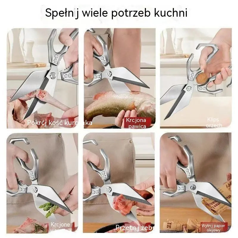 🍗✂️Wielofunkcyjne, wytrzymałe nożyczki kuchenne💯Krojenie mięsa i kości