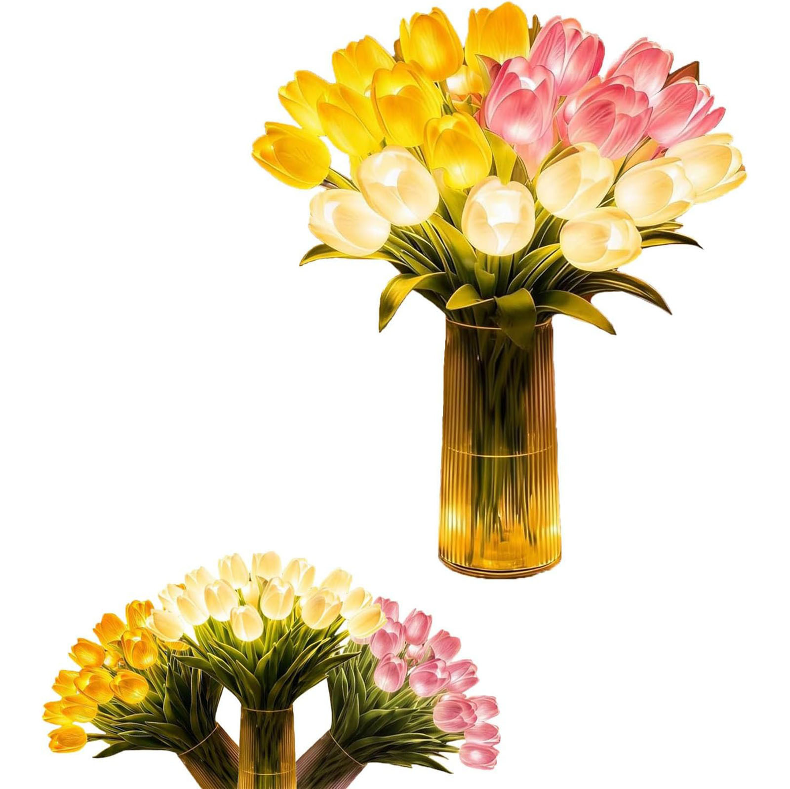 🌷🌷【15 tulipanów】Bukiet lampek nocnych