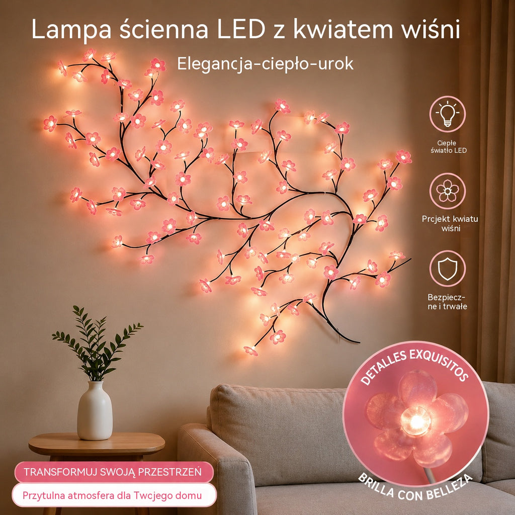 ✨ Elastyczne oświetlenie LED w kształcie winorośli i kwiatów: udekoruj swój dom magiczną i ciepłą atmosferą 🦋💡