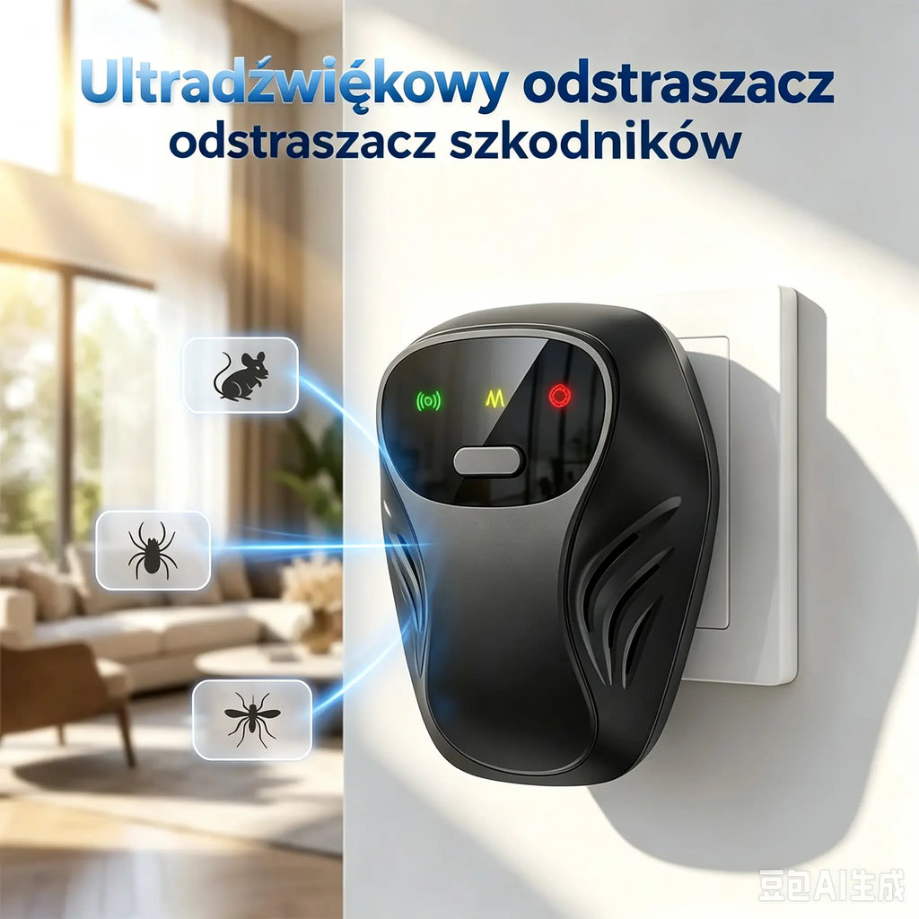 Ultradźwiękowy odstraszacz szkodników z 4 trybami
