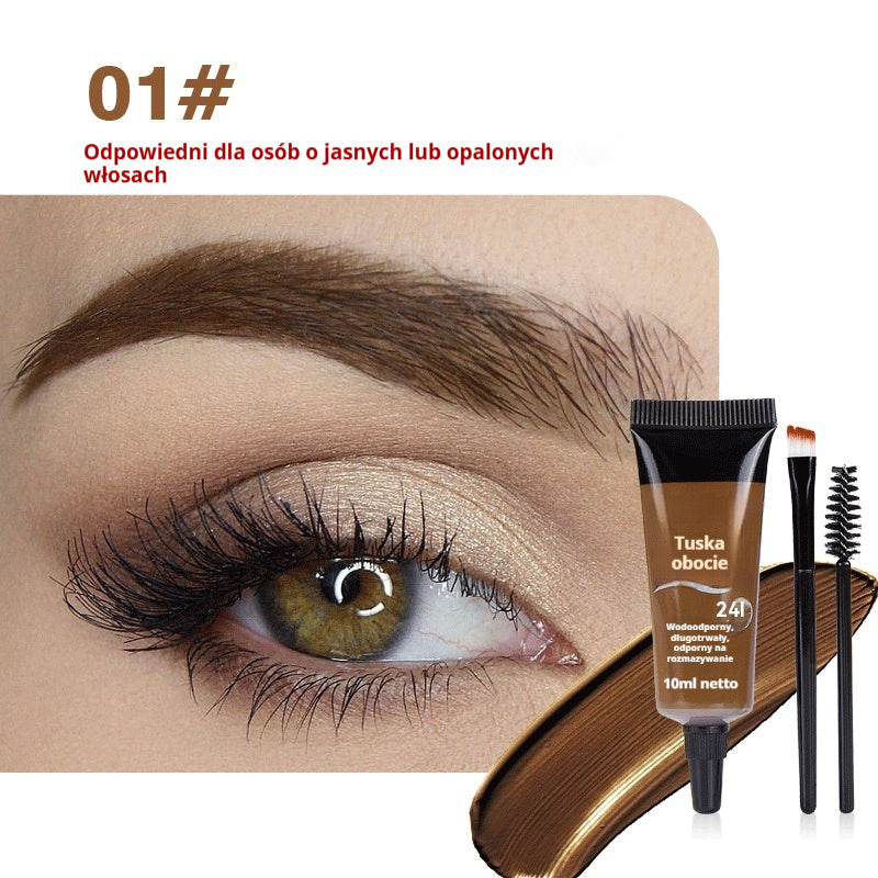 ⏳ Ostatni dzień, kup 1, otrzymaj 1 gratis ⭐ Długotrwały, wodoodporny, nierozmazujący się żel/krem do brwi w płynie (ze szczoteczką do brwi)