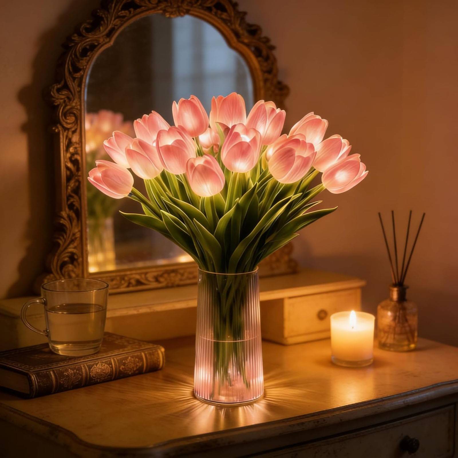 🌷🌷【15 tulipanów】Bukiet lampek nocnych