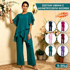 🎁Nowość, 50% zniżki💥Nowy elegancki gładki garnitur z szyfonu w szerokiej linii