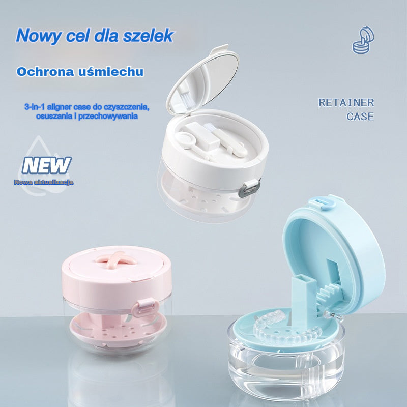 🔥Nowość! Produkt gwiazdorski! ❤️‍🔥 Wielofunkcyjne pudełko do przechowywania aparatów ortodontycznych
