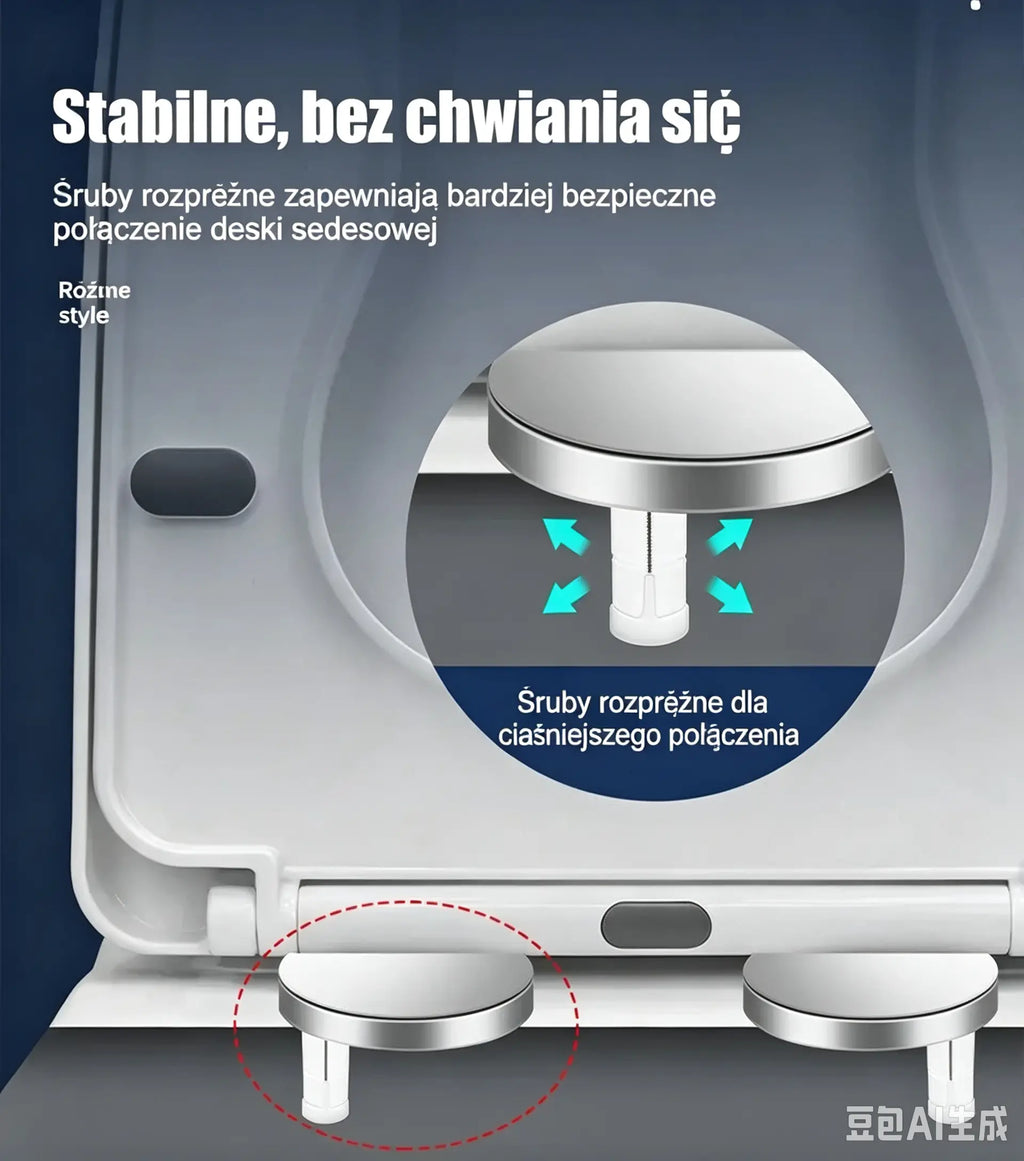 🚽【3 pary po 89 zł】 Uniwersalne akcesoria łazienkowe ----💦✨zaciski śrubowe do mocowania deski sedesowej.