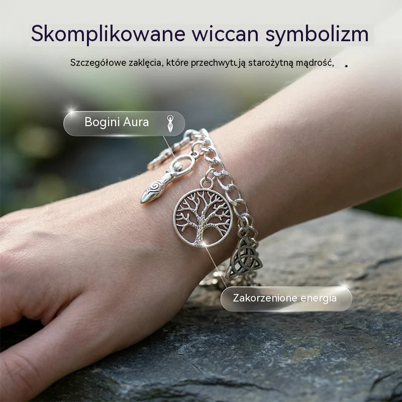Bransoletka z zawieszkami w stylu vintage o mistycznym charakterze dla kobiet – biżuteria w stylu niebiańskim, gotyckim i boho 🔮✨