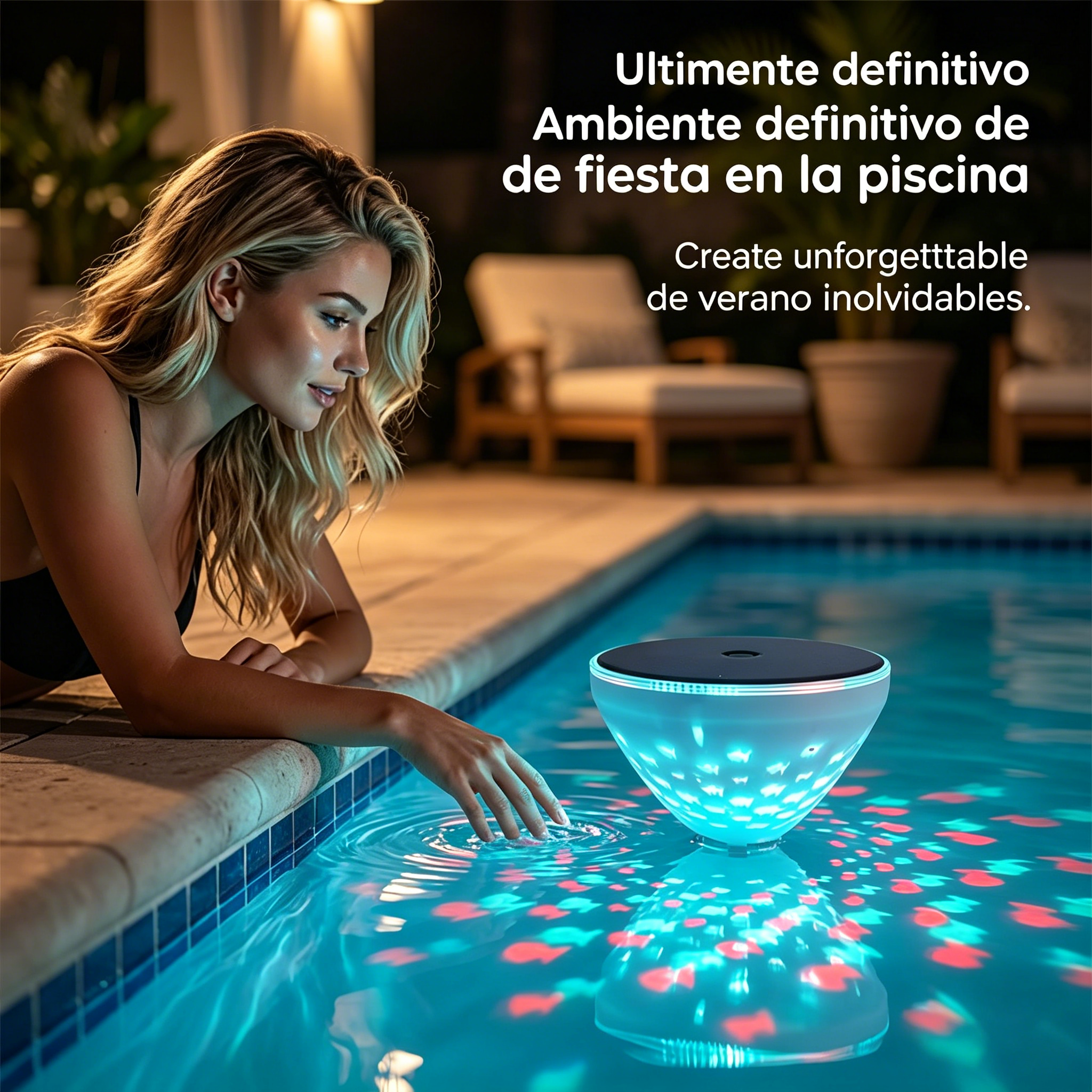 ☀️🐠 Pływająca lampa basenowa zasilana energią słoneczną z projekcją w kształcie ryby💡💦
