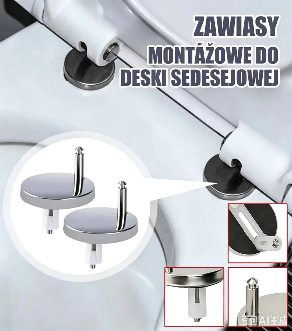 🚽【3 pary po 89 zł】 Uniwersalne akcesoria łazienkowe ----💦✨zaciski śrubowe do mocowania deski sedesowej.