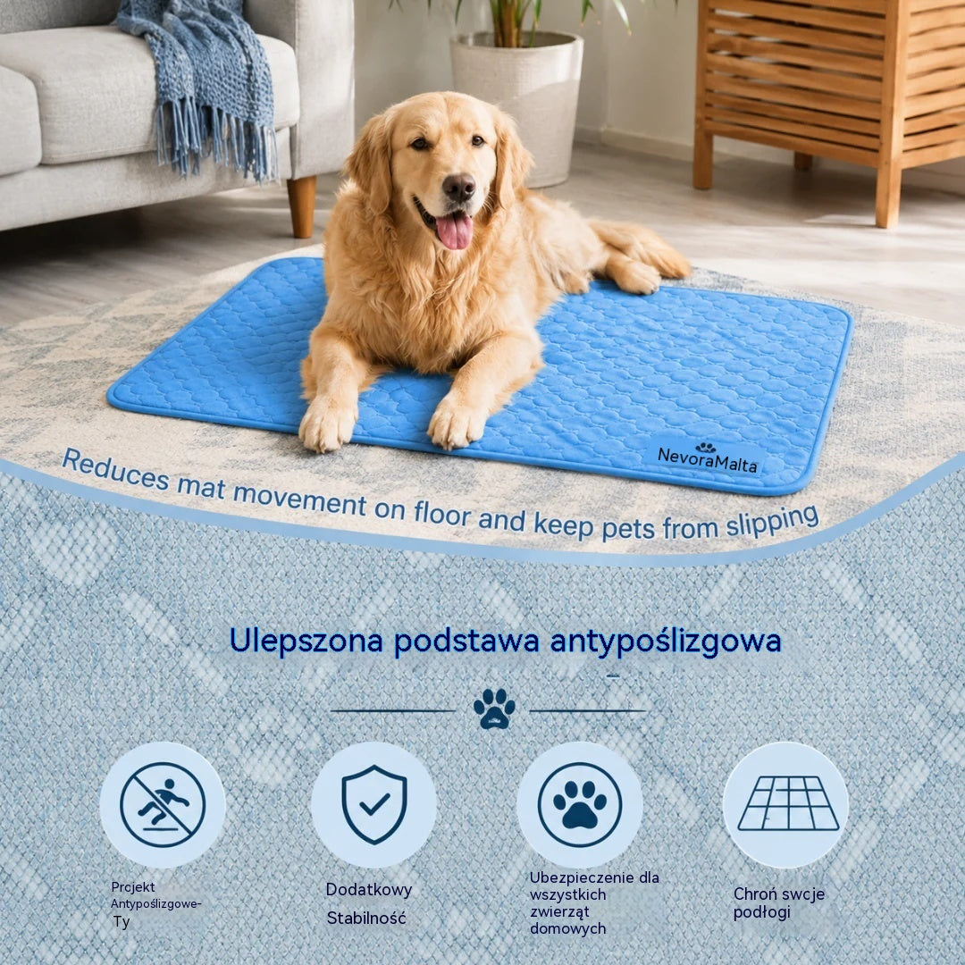 📢 50% taniej 🔥! Mata chłodząca dla zwierząt (nie wymaga napełniania wodą) 🧊 — Wykonana z oddychającego materiału typu Oxford; pasuje do każdego rodzaju legowiska lub klatki.