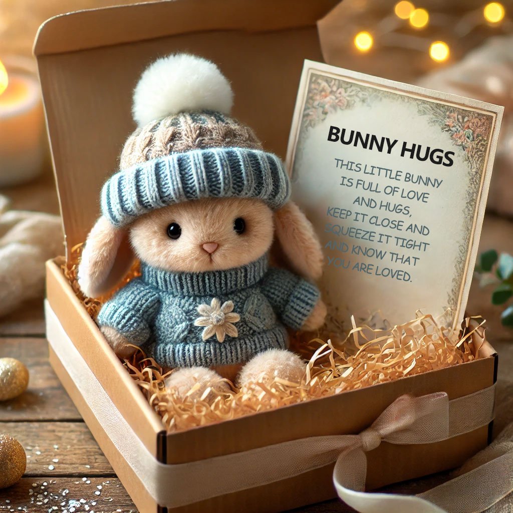 🔥🎉Oferta ograniczona czasowo - 45% zniżki🐇 Miniaturowy przytulaśny króliczek, ręcznie robiony, uroczy prezent