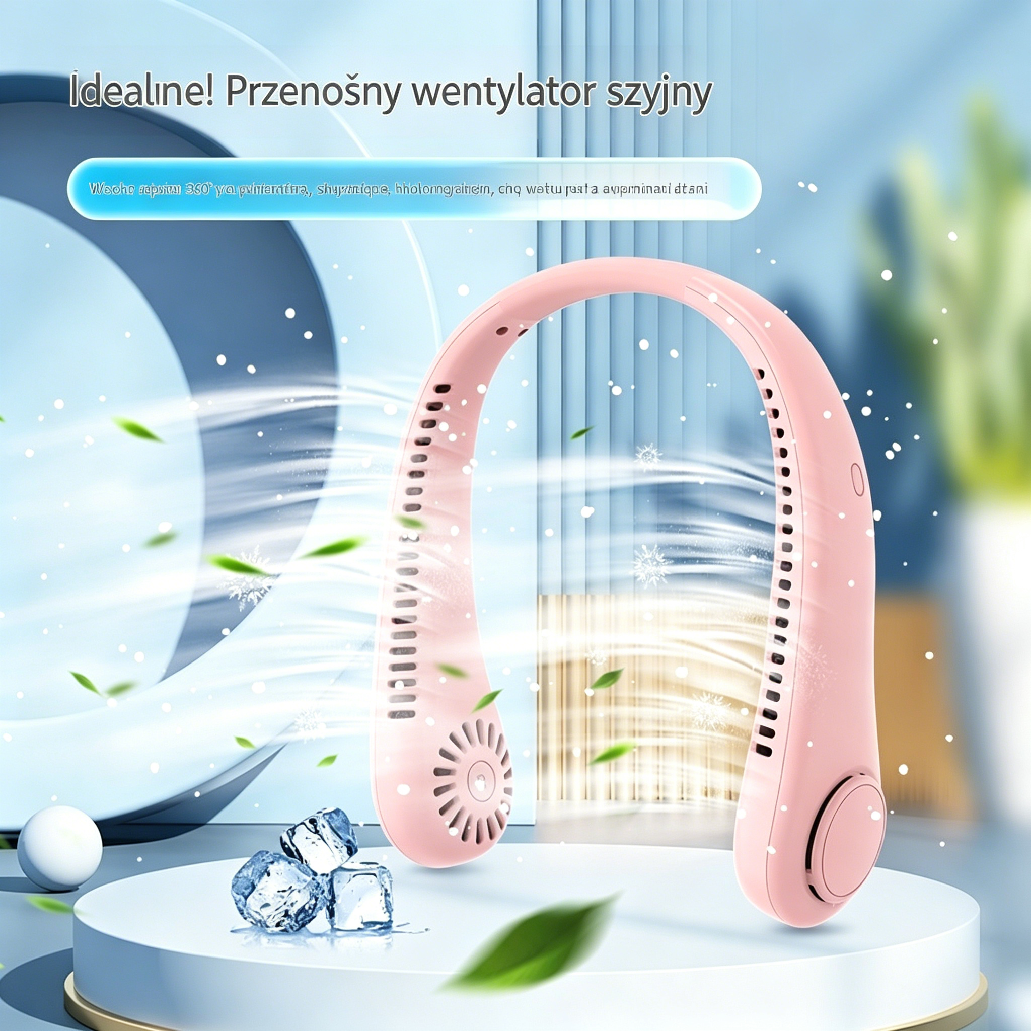 💨 Wentylator na szyję 360° – cichy, lekki i idealny na lato 🌞