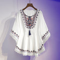 🔥💖【S~5XL】 Damski top z haftem w dużych rozmiarach Nowe letnie topy
