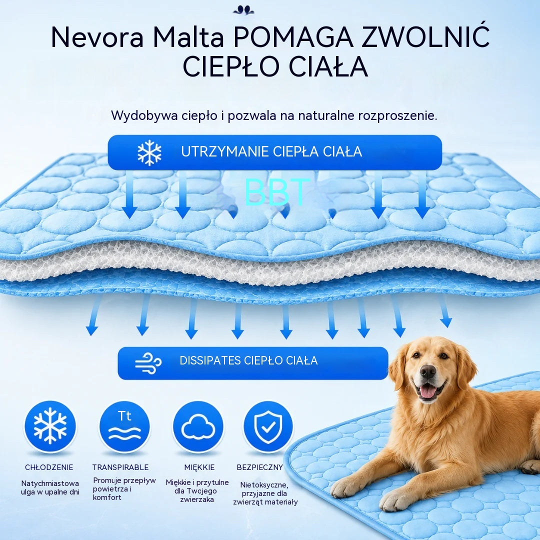 📢 50% taniej 🔥! Mata chłodząca dla zwierząt (nie wymaga napełniania wodą) 🧊 — Wykonana z oddychającego materiału typu Oxford; pasuje do każdego rodzaju legowiska lub klatki.