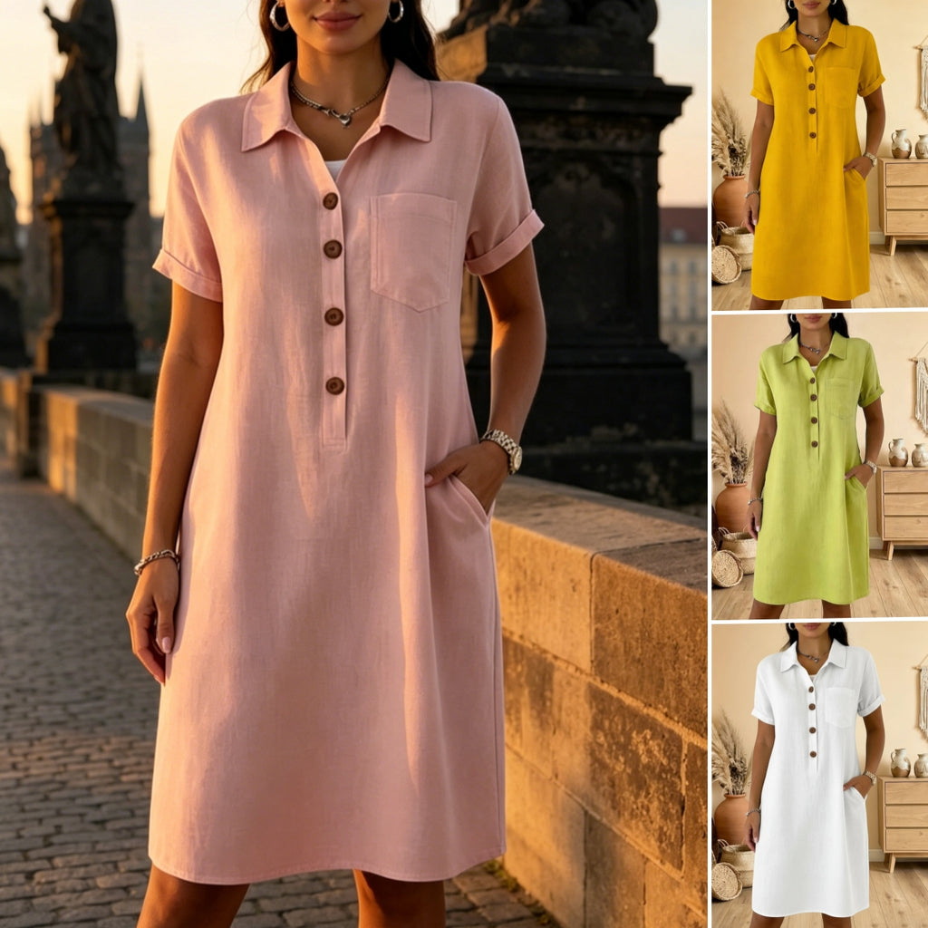 【S-3XL】Wygodna letnia sukienka casualowa o wysmuklającym kroju, modna i uniwersalna.
