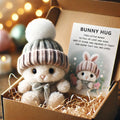 🔥🎉Oferta ograniczona czasowo - 45% zniżki🐇 Miniaturowy przytulaśny króliczek, ręcznie robiony, uroczy prezent