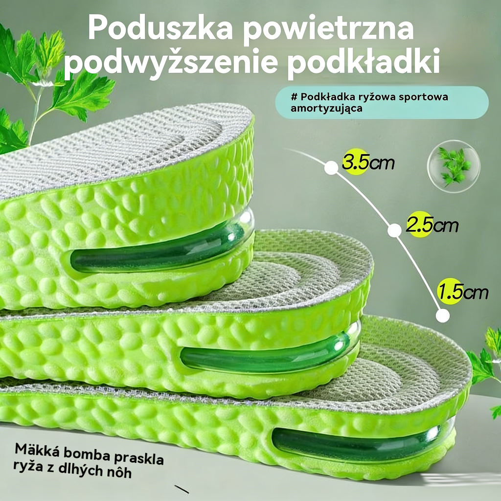 💥【Kup jedną parę, drugą dostaniesz gratis】⏰ Wygodne, pogrubione wkładki dodające wzrostu: chodź swobodnie i wyglądaj stylowo!