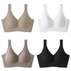 🧊【4 sztuki】🍃Damski biustonosz jednoczęściowy bez szwów i fiszbin, oddychający nie powodujący potu, waga 40–95 kg
