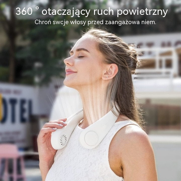 💨 Wentylator na szyję 360° – cichy, lekki i idealny na lato 🌞