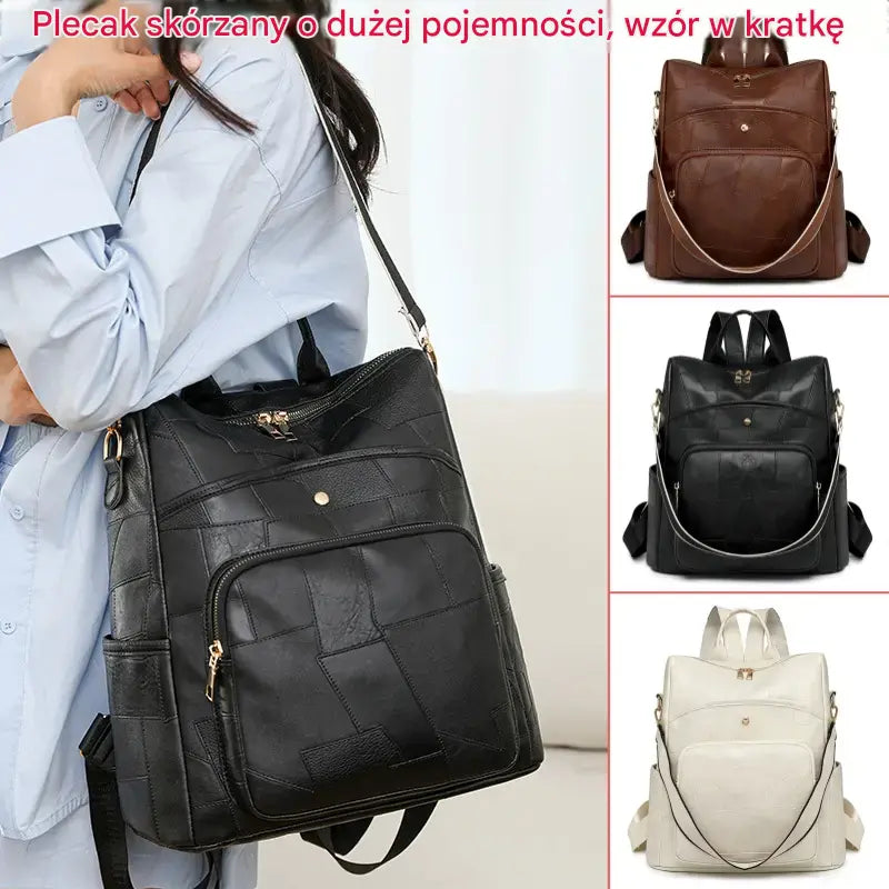 👜50% zniżki dzisiaj👛🌟 Plecak skórzany o dużej pojemności - stylowa i uniwersalna torba damska