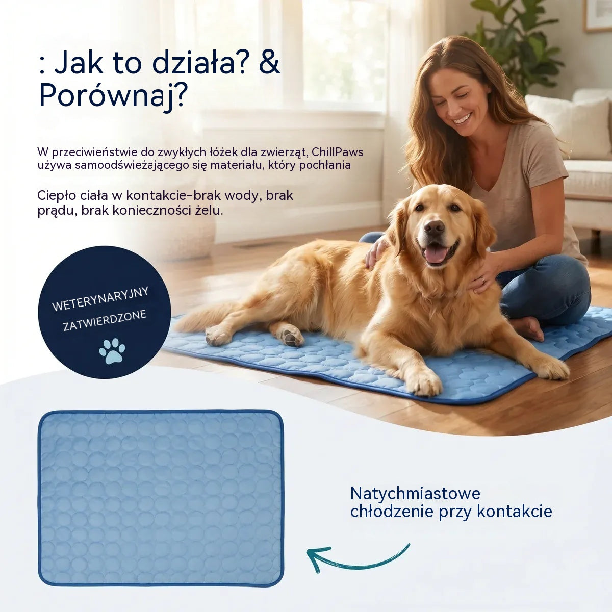 🧊🐱🐶Mata chłodząca dla psów i kotów – ulga, której Twoje zwierzaki potrzebują tego lata