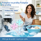 🌀6 sztuk, 99 zł✨ Pływający filtr do pralki – wyłapuje kłaczki, włosy i sierść zwierząt podczas każdego prania 🧺
