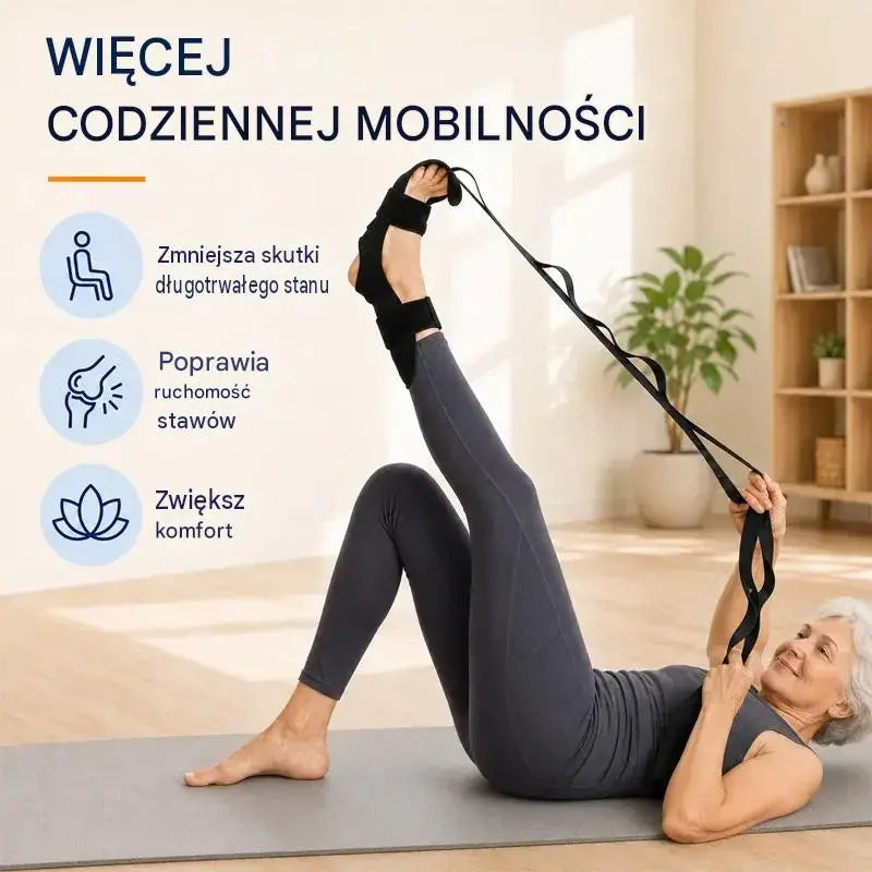 【2 sztuki 109 zł】Pas rozciągający i rozciągający więzadła do jogi i fitnessu – oddychający i regulowany pasek na kostki i stopy, regeneracja i elastyczność