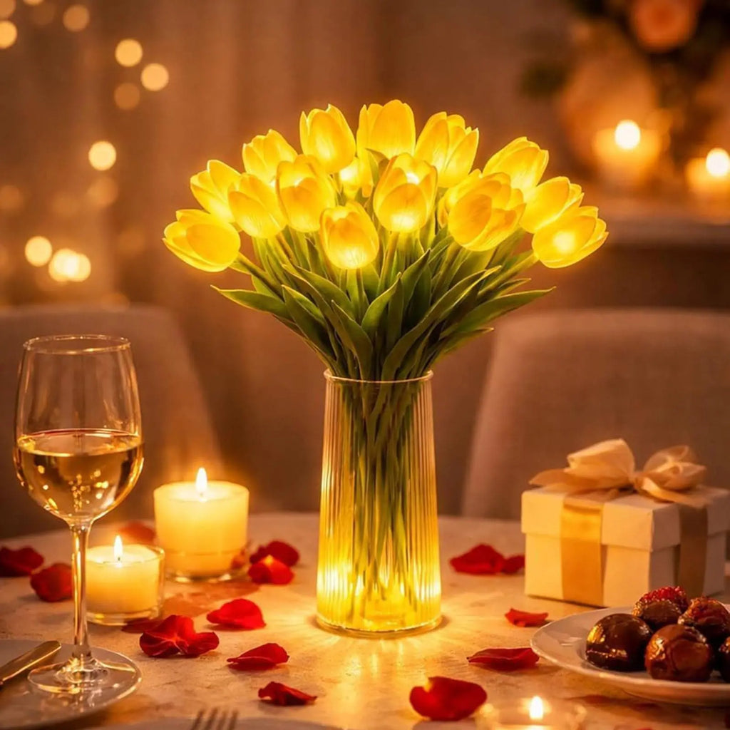 🌷🌷【15 tulipanów】Bukiet lampek nocnych