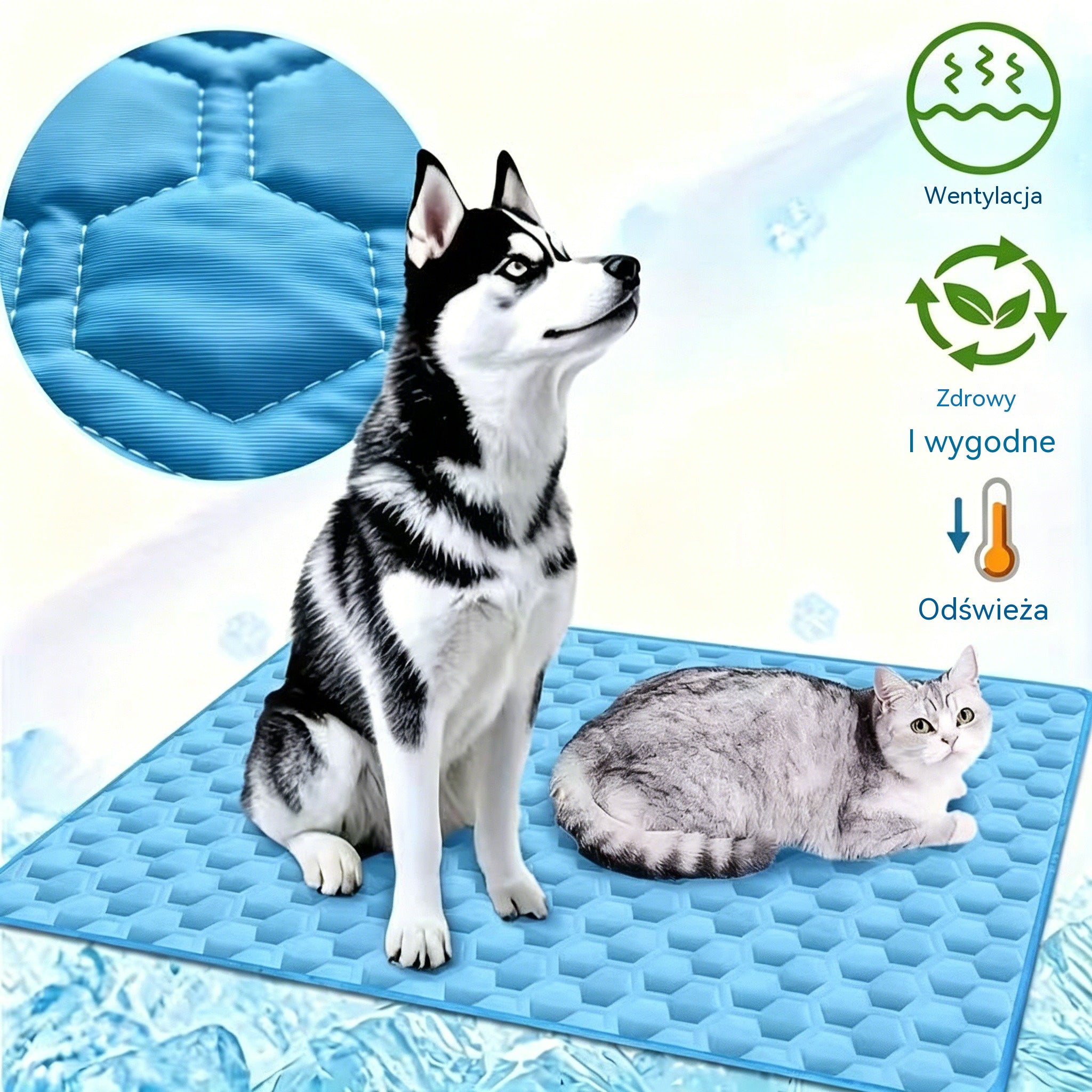 🧊🐱🐶Mata chłodząca dla psów i kotów – ulga, której Twoje zwierzaki potrzebują tego lata
