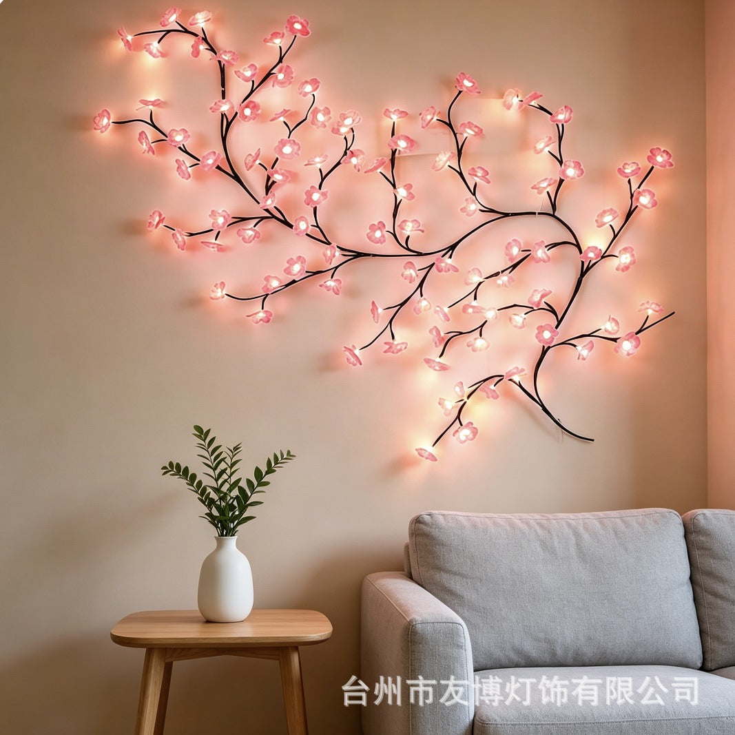 ✨ Elastyczne oświetlenie LED w kształcie winorośli i kwiatów: udekoruj swój dom magiczną i ciepłą atmosferą 🦋💡