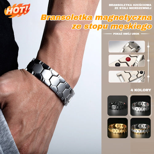 Męska bransoletka magnetyczna elegancki design i komfort noszenia