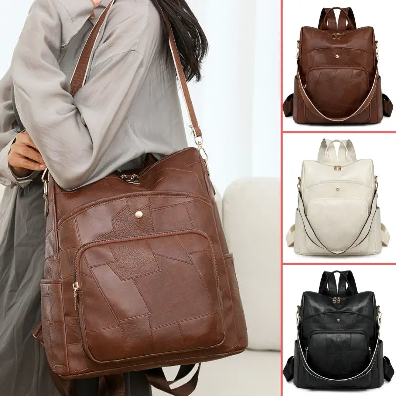 👜50% zniżki dzisiaj👛🌟 Plecak skórzany o dużej pojemności - stylowa i uniwersalna torba damska