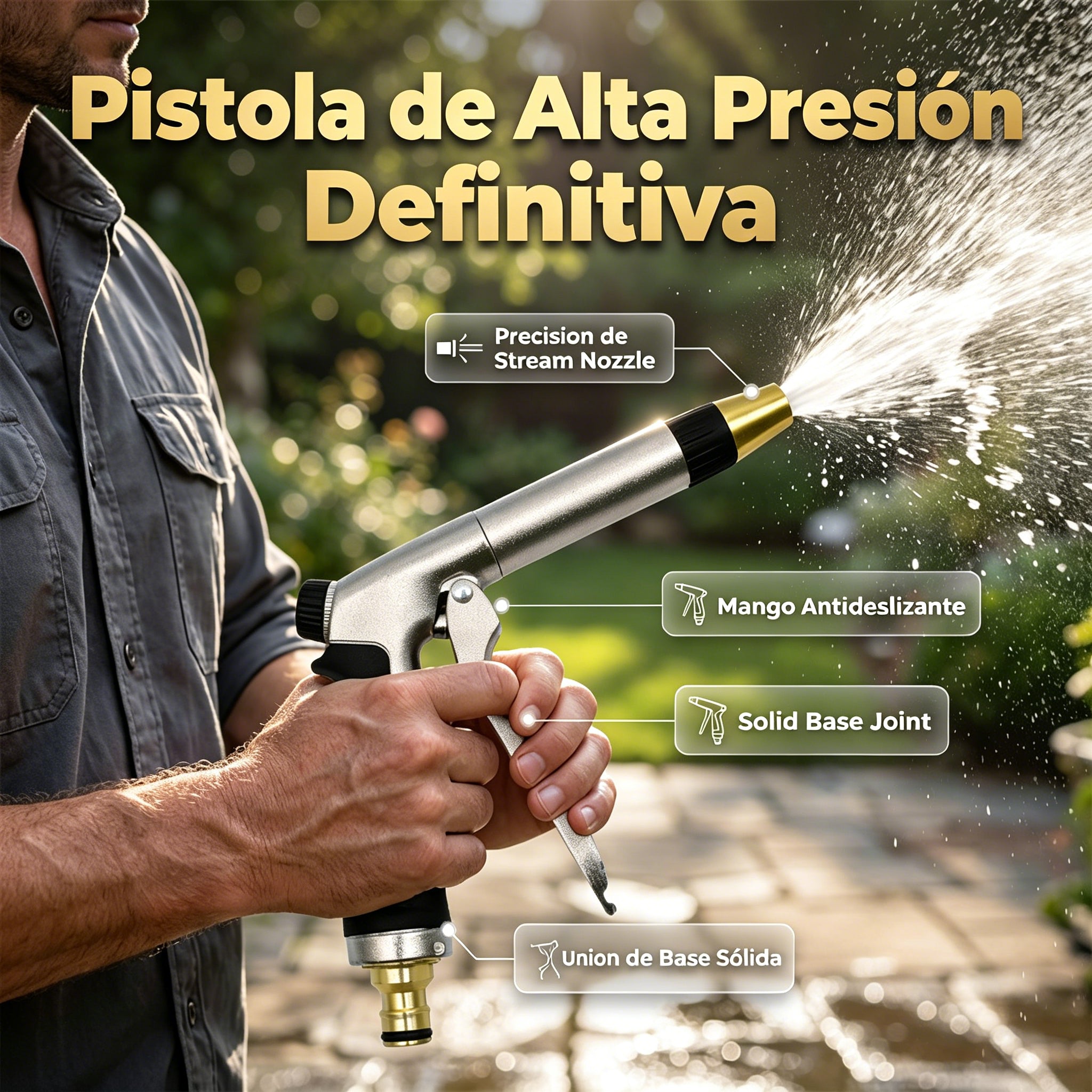 🥳 Połowa ceny! 🏠💦 Pistolet na wodę pod wysokim ciśnieniem – idealny do mycia samochodów, podlewania ogrodów, czyszczenia ścian zewnętrznych i mebli ogrodowych 🌿🚘