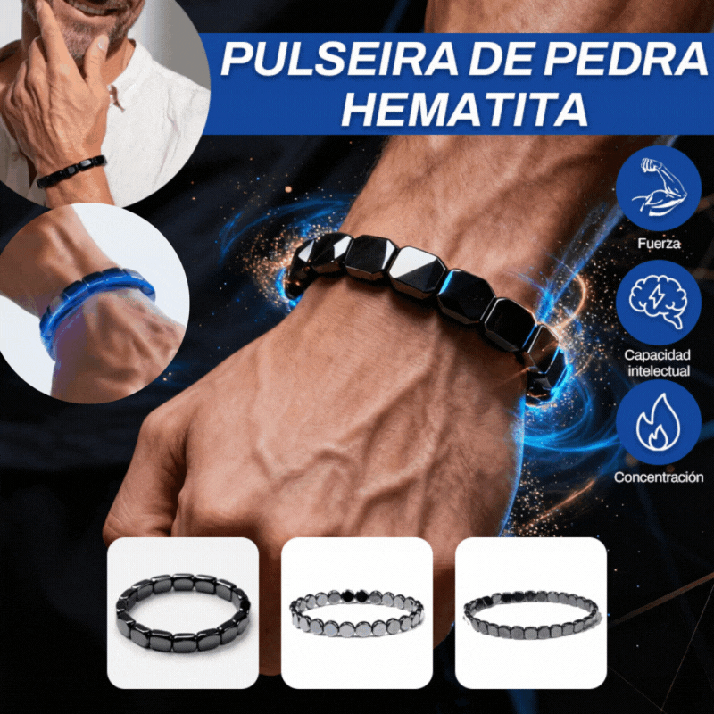 【Kup 1, a 1 dostaniesz gratis】🔥💪 Bransoletka z hematytu i kamienia onyksu｜Odzyskaj energię · Wzmocnij koncentrację · Wybór dżentelmena