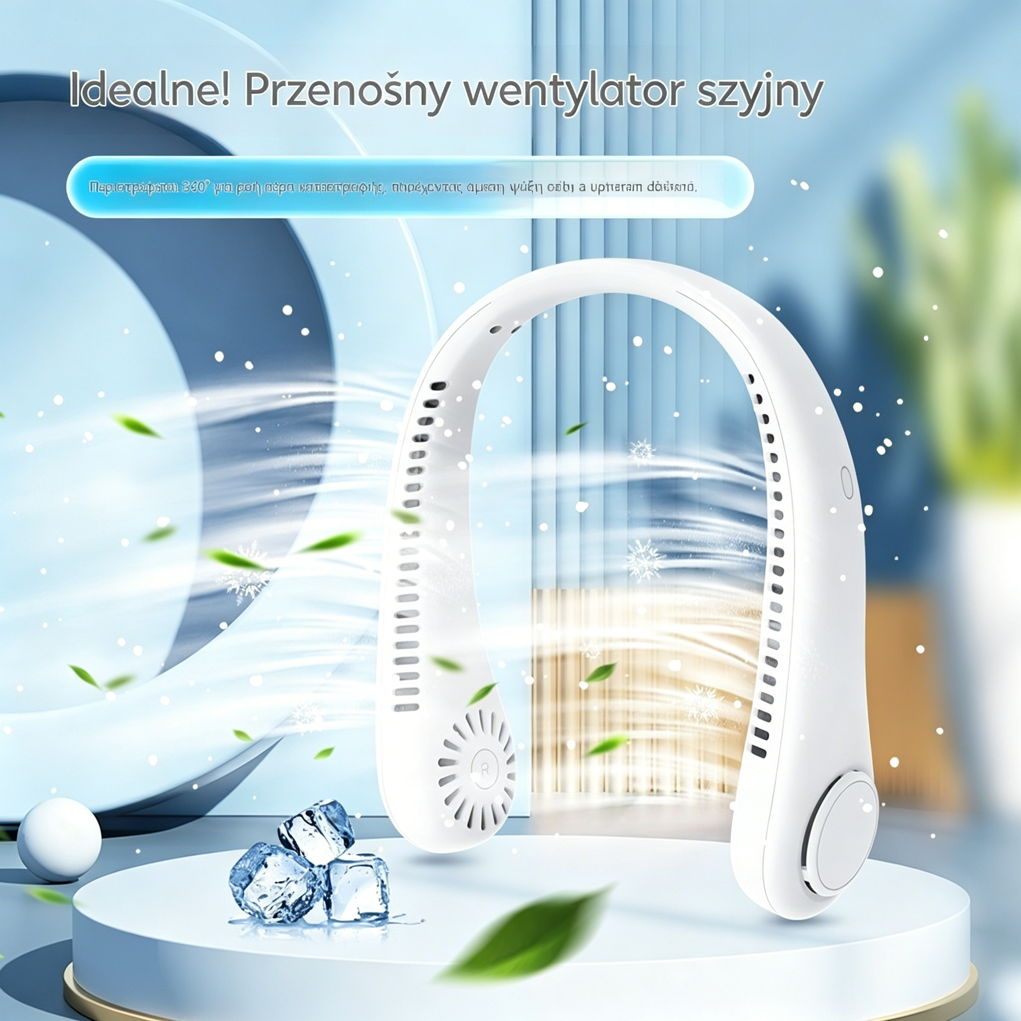 💨 Wentylator na szyję 360° – cichy, lekki i idealny na lato 🌞
