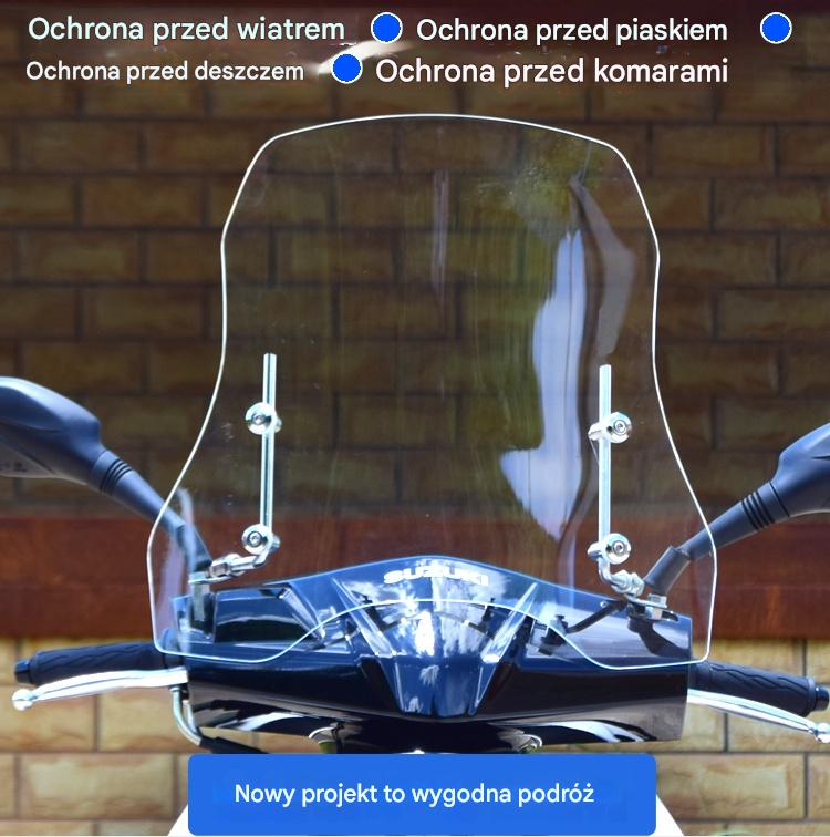 💥💥🏍️【Grubość 2,0 mm, wysokość 37】2026 nowa szyba przednia do motocykla, pojazd elektryczny, uniwersalna szyba przednia