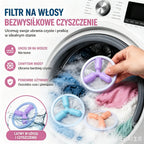 🌀6 sztuk✨ Pływający filtr do pralki – zatrzymuje kłaczki, włosy i sierść zwierząt podczas każdego prania 🧺