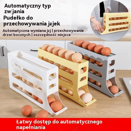 🥚Automatyczny przesuwny pojemnik na jajka z wieloma warstwami