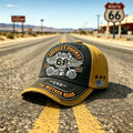 Regulowana czapka baseballowa w stylu retro Route 66, idealny wybór dla miłośników kolarstwa.