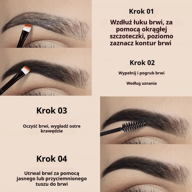 ⏳ Ostatni dzień, kup 1, otrzymaj 1 gratis ⭐ Długotrwały, wodoodporny, nierozmazujący się żel/krem do brwi w płynie (ze szczoteczką do brwi)